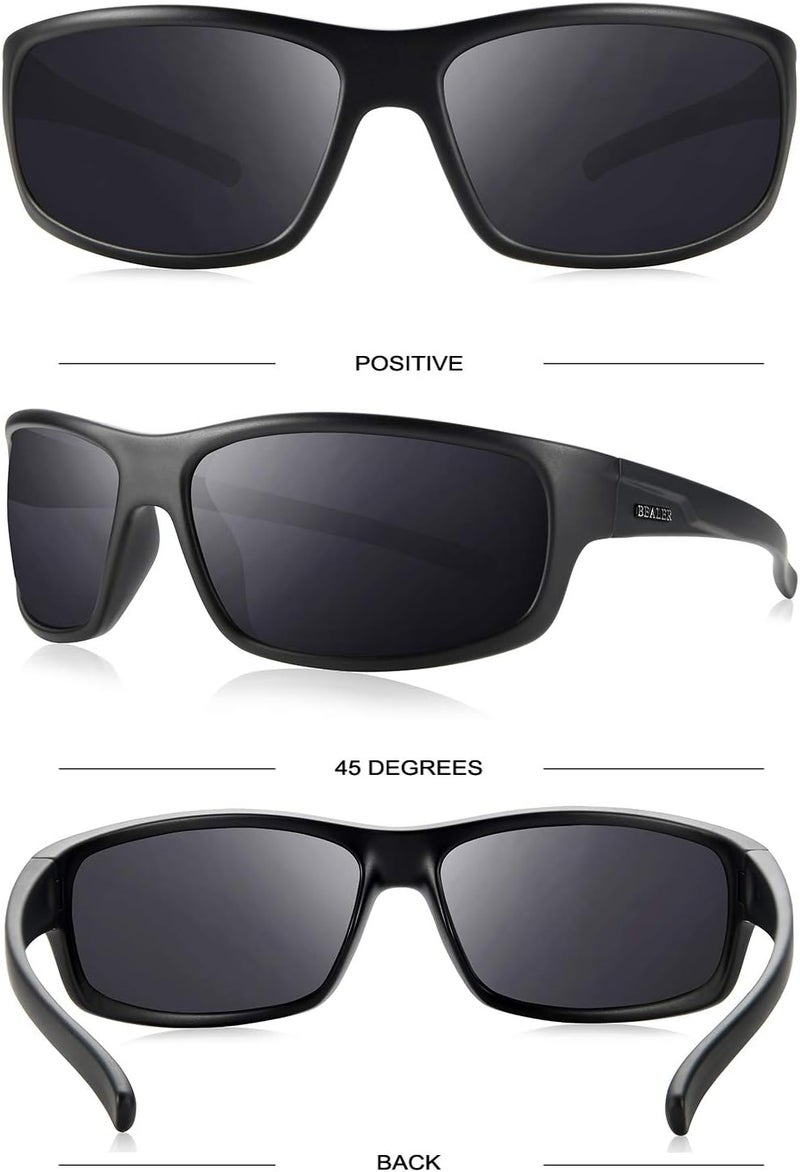 BEALER Store Polarized Sports Sunglasses for Men Lightweight TR90 Frame Sun Glasses Driving Cycling Fishing UV Protection Shades - Image 3